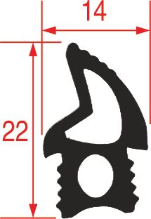 5112278. УПЛОТНИТЕЛЬ ДВЕРЦЫ ПЕЧИ 1780 MM