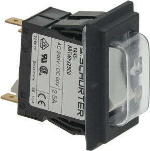 БЕЛАЯ ДВУХПОЛЮСНАЯ КНОПКА 2,5 А 240 В