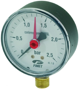 МАНОМЕТР 63 ММ 0÷2,5BAR 1/4"