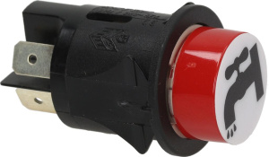 КНОПКА КРАСНАЯ ОДНОПОЛЯРНАЯ 16А 250В