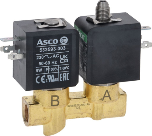 1120534. КЛАПАН ЭЛЕКТРОМАГНИТНЫЙ ДВОЙНОЙ 2-3-ХОДОВОЙ NUOVA SIMONELLI 190000100