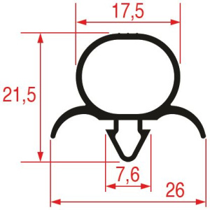 УПЛОТНИТЕЛЬ ВСТАВНОЙ 1032 - 2500 ММ