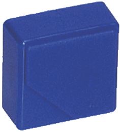 КНОПКА КВАДРАТНАЯ СИНЯЯ 23Х23 ММ