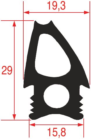 5108331. УПЛОТНИТЕЛЬ ДВЕРИ ПЕЧИ 725X475 MM