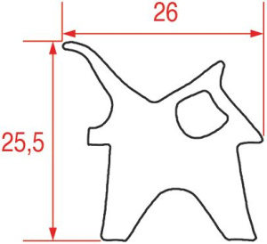 УПЛОТНИТЕЛЬ ДВЕРИ 770X650 MM LAINOX LA70042581
