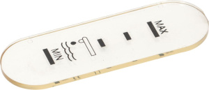 ПАНЕЛЬ УРОВНЯ С ШЕЛКОГРАФИЕЙ  89X30 ММ