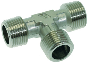 Т-ОБРАЗНЫЙ НИКЕЛИРОВАННЫЙ ФИТИНГ Ø 3/8"M-3/8"M-3/8"M