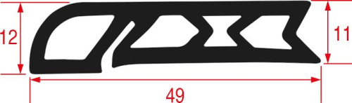 7124948. УПЛОТНИТЕЛЬ ДВЕРИ  540 MM
