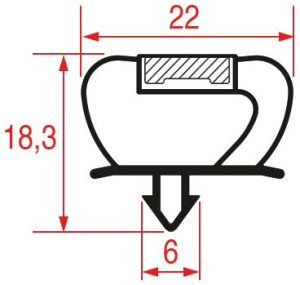 УПЛОТНИТЕЛЬ ВСТАВНОЙ 675X375 ММ