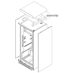 КОРПУС ВЕРХНЯЯ ЧАСТЬ SMEG 5H5414792