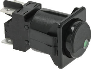 ЧЕРНЫЙ ДВУХПОЛЮСНЫЙ ВЫКЛЮЧАТЕЛЬ 16A 250В