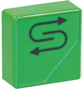 КНОПКА КВАДРАТНАЯ 23Х23 ММ "ВОССТАНОВЛЕНИЕ" ЗЕЛЕНАЯ