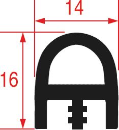 7150213. УПЛОТНИТЕЛЬ ДВЕРЦЫ ДУХОВКИ 1582 X 565 ММ RATIONAL 24.00.490
