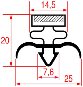УПЛОТНИТЕЛЬ ВСТАВНОЙ 625X320 MM