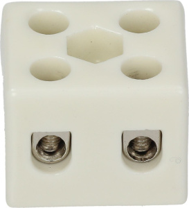 ДВУХПОЛЮСНАЯ КЕРАМИЧЕСКАЯ КЛЕММНАЯ КОЛОДКА