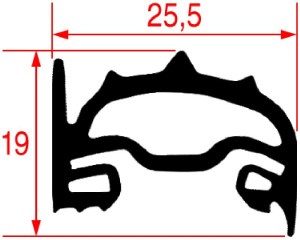 ДВЕРНОЙ УПЛОТНИТЕЛЬ ДЛЯ ПЕЧИ 530Х450 ММ