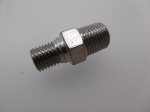 СОЕДИНЕНИЕ ДЛЯ ТРУБЫ PTFE 4X2 C/ГОРЛОВИНА ЛАТУНЬ\\НИКЕЛЬ