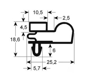 УПЛОТНИТЕЛЬ ДВЕРИ 9010 TEFCOLD 1014690454