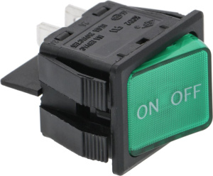 ЗЕЛЕНЫЙ ДВУХПОЛЮСНЫЙ ВЫКЛЮЧАТЕЛЬ 16A 250В