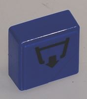 КНОПКА КВАДРАТНАЯ СИНЯЯ 23Х23 ММ "СЛИВ"