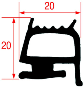 БЕЛЫЙ УПЛОТНИТЕЛЬ 9796 20Х20 ММ - 20 М