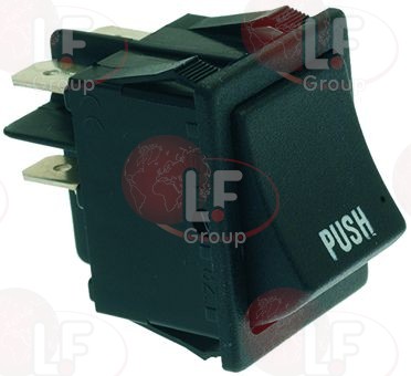 1319186. ДВУХПОЛЮСНАЯ ЧЕРНАЯ КНОПКА 16А 250В