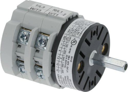 1057051. ПЕРЕКЛЮЧАТЕЛЬ 0-1 ПОЗИЦИИ 20A 600V