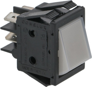 2-Х ПОЛЮСНЫЙ КНОПОЧНЫЙ ПЕРЕКЛЮЧАТЕЛЬ, БЕЛЫЙ, 16 А, 250 В