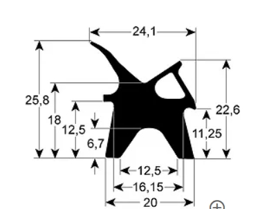 5009553. УПЛОТНИТЕЛЬ ДВЕРИ LAINOX LA70042051