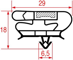 УПЛОТНИТЕЛЬ ДВЕРИ GN 1/1