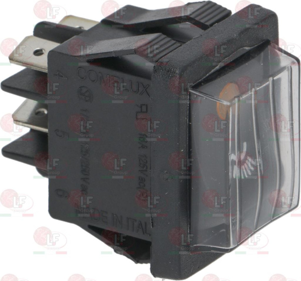 3319463. ЧЕРНЫЙ ДВУХПОЛЮСНЫЙ ВЫКЛЮЧАТЕЛЬ 16А 250В