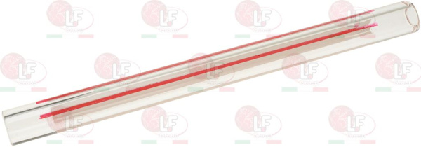 1201061. СМОТРОВОЕ СТЕКЛО С ТРАФАРЕТНОЙ ПЕЧАТЬЮ ШЕЛКОГРАФИЕЙ Ø 10X120 ММ