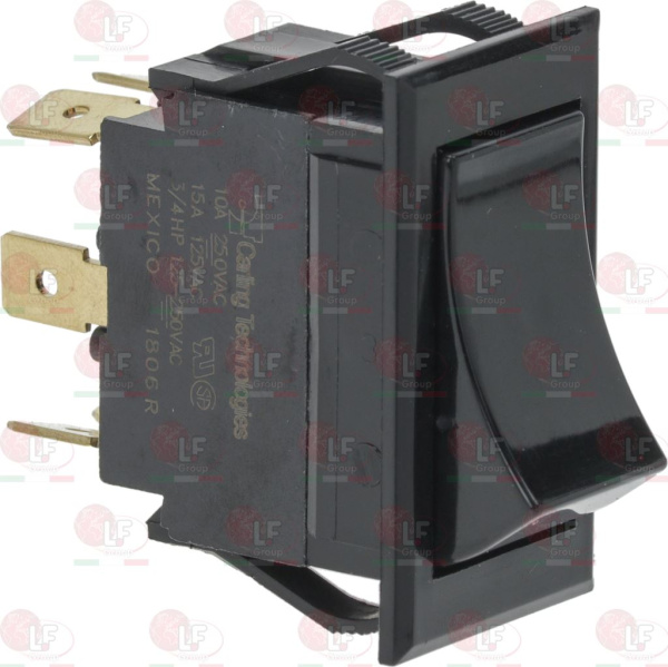 3319478. ЧЕРНЫЙ ПЕРЕКЛЮЧАТЕЛЬ, 10/15A, 250/125В