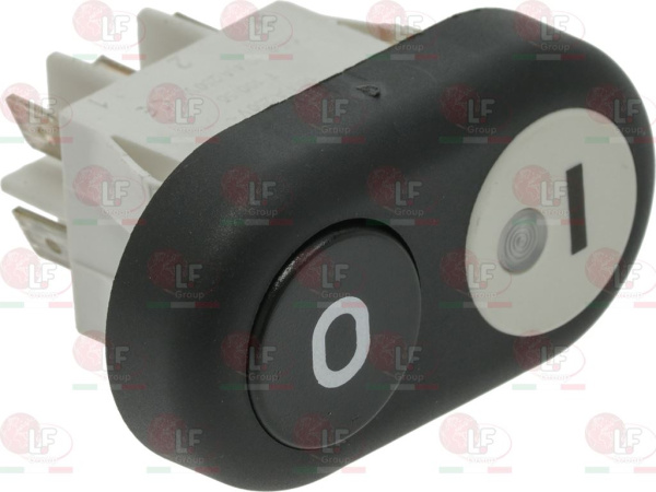 9319105. ПЕРЕКЛЮЧАТЕЛЬ РЕЖИМА С 2 КНОПКАМИ I-O, БЕЛЫЙ-ЧЕРНЫЙ