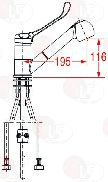 3759173. СМЕСИТЕЛЬ С ВЫДВИЖНЫМ ДУШЕМ