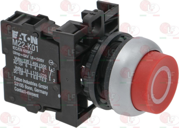 9319043. КРАСНАЯ КНОПКА ОСТАНОВКИ 15 А 500 В