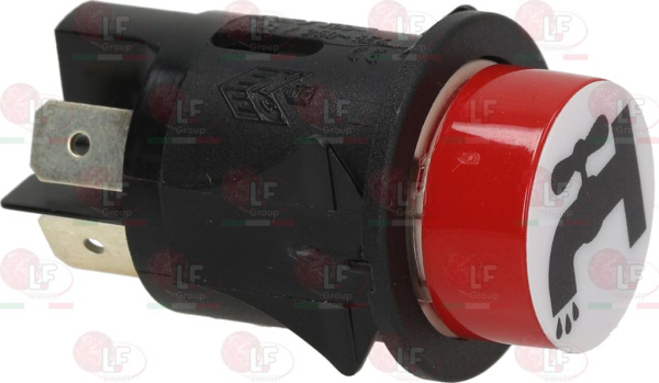 КРАСНАЯ ОДНОПОЛЯРНАЯ КНОПКА 16A 250V