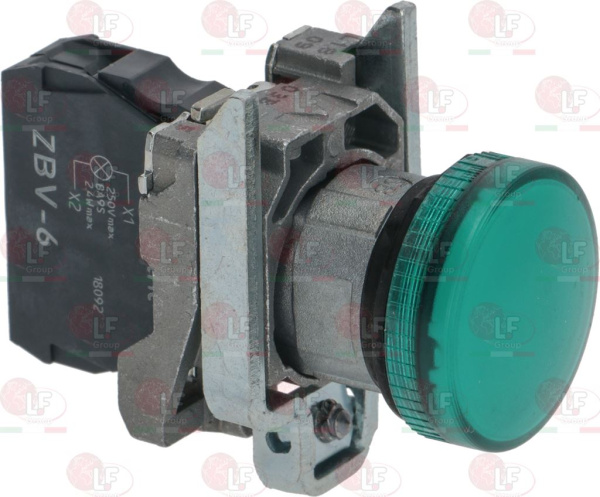 3221723. LAMPADA SPIA VERDE COMPLETA 250V